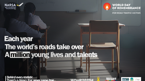 La NARSA commémore la Journée mondiale du souvenir des victimes des accidents de la route 2025